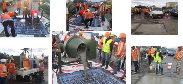 Rapid Setting Mortar (Patching) application at KM 14 Jakarta - Cikampek Toll Road